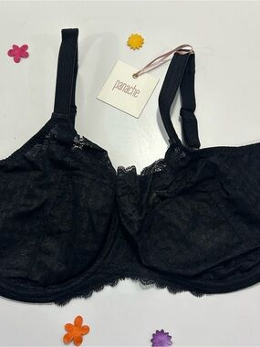 Panache Envy Full Cup Black Lace Underwire Unpadded Bra 40H NWT